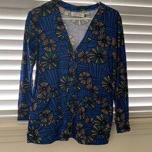 Ava Sky Blue Pinwheel Cardigan Size XS